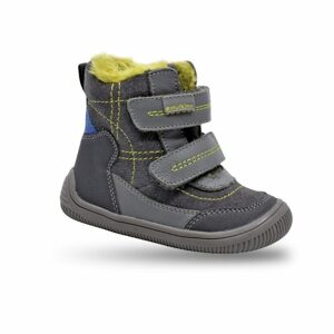 Chlapčenské zimné topánky Barefoot RAMOS GREY, Protetika, sivá - 24