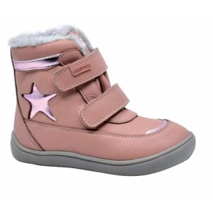 Dievčenské zimné topánky Barefoot LINET ROSA, protetika, ružové - 31