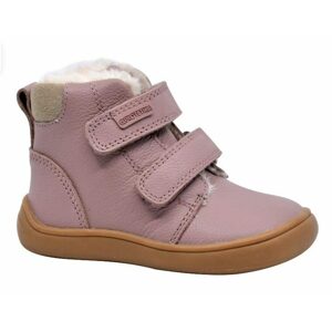 Dievčenské zimné topánky Barefoot DENY PINK, protetika, ružové - 28