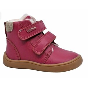 Dievčenské zimné topánky Barefoot DENY FUXIA, Protetika, ružová - 27
