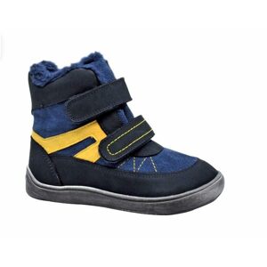 Chlapčenské zimné topánky Barefoot RODRIGO NAVY, Protetika, modrá - 21