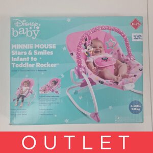 DISNEY BABY Hojdačka vibrujúca Minnie Mouse Stars&Smiles Baby 0m+ do 18 kg, 2019