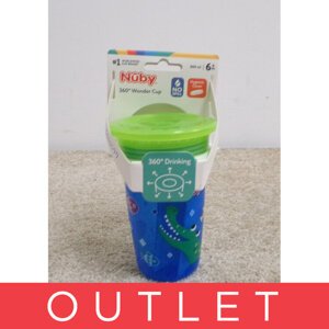 NUBY Hrnček netečúci 360° 300ml, 6 m+ modrá/zelená