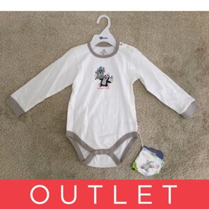 G-MINI Body dl. rukáv neutrál KRTEK budík aplikácia 86 cm