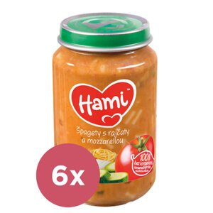 6x HAMI Špagety s paradajkami a mozarellou (200 g) - zeleninový príkrm