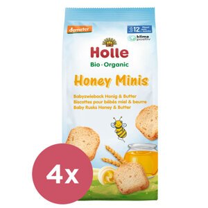 4x HOLLE Detské špaldové mini sucháre, 100 g