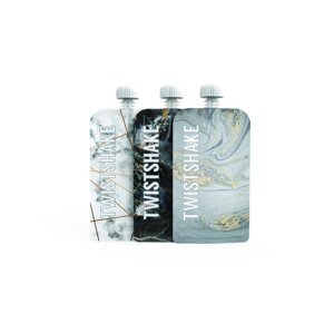 TWISTSHAKE Plniteľná kapsička 3x100 ml, mramorová šedá