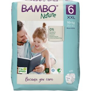 BAMBO Nature Plienky jednorazové 6, 20 ks, pre 16+ kg