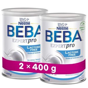 2x BEBA EXPERTpro Lactose free, počiatočná dojčenská výživa, 0+, 400 g