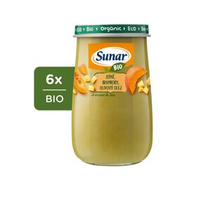 6x SUNAR BIO príkrm tekvica, brokolica, zemiaky, olivový olej 4m+, 190 g