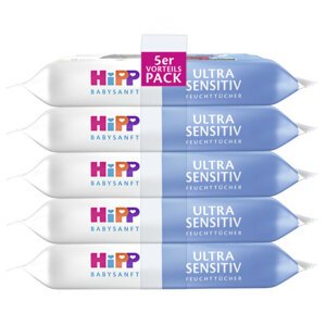 HiPP Babysanft Obrúsky čistiace vlhčené Ultra Sensitiv 5 x 48 ks