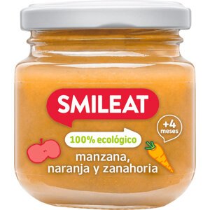 EXP: 28.02.2024 SMILEAT Organic príkrm Jablko a pomaranč 130 g, 4m+