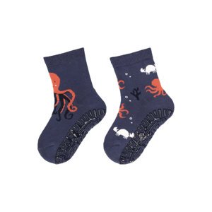 STERNTALER Ponožky protišmykové Chobotnice AIR 2ks v balení modrá chlapec veľ. 20 12-24m