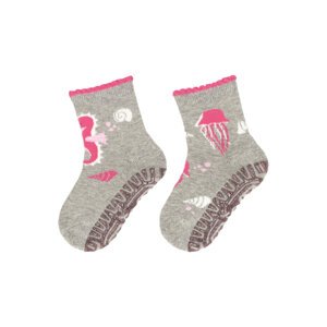 STERNTALER Ponožky protišmykové vodný svet AIR 2ks v balení sivá dievča veľ. 20 12-24m