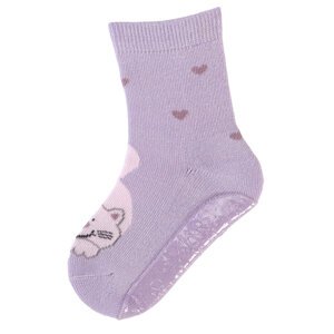 STERNTALER Ponožky protišmykové Mačička AIR farba lila dievča veľ. 20 12-24m