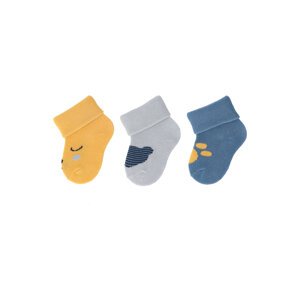 STERNTALER Ponožky medvedík 3ks v balení žltá uni veľ. 0 0-1m