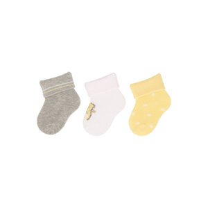 STERNTALER Ponožky morský koník 3ks v balení svetlá šedá dievča veľ. 0 0-1m