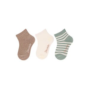 STERNTALER Ponožky krátke 3 ks v balení hnedá menánž uni veľ. 18 6-12m