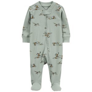 CARTER'S Overal na zips Sleep&Play Olive Airplane chlapec NB/ veľ. 56