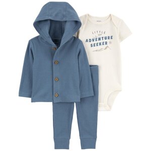 CARTER'S Set 3dielny mikina, body kr. rukáv, tepláky Blue Adventure chlapec 3m/ veľ. 62