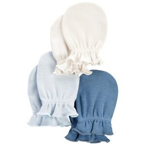 CARTER'S Rukavice Blue/Ivory chlapec MFL 3ks 0-3m