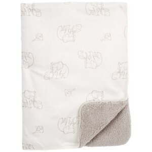 CARTER'S Deka sherpa baranček White-Grey Elephant neutrál 80x110 cm