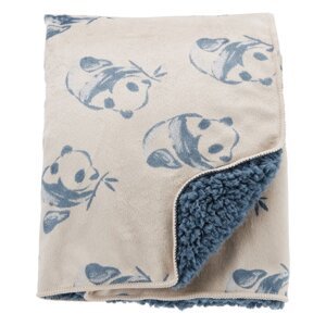 CARTER'S Deka sherpa baranček Blue Panda 80x110 cm