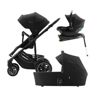 BRITAX RÖMER Kočík kombinovaný Smile 5Z s autosedačkou a základňou Core Space Black