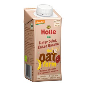 EXP: 15.07.2024 HOLLE BIO Nápoj ovsený Oat Farm s kakaom a banánom pre deti od 12 mesiacov, 200 ml