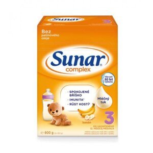 EXP: 06.07.2024 SUNAR Complex 3 Mlieko batoľacie Banán 600 g