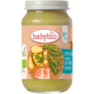 BABYBIO Bio hrášok a zemiaky s lososom 200 g