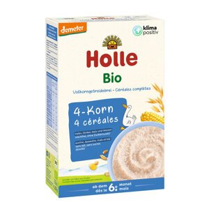EXP: 09.08.2024 HOLLE BIO Kaša 4-zrnná celozrnná pre deti od 6 mesiacov, 250 g