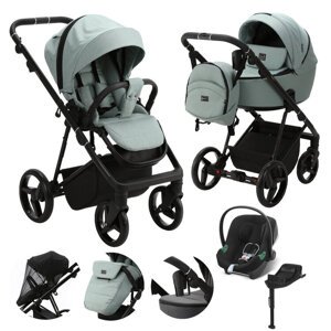 ADAMEX Kočík kombinovaný Blanc Standard Green + CYBEX Aton B2 i-Size + základňa