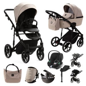 ADAMEX Kočík kombinovaný Mobi New Lux Beige + CYBEX Aton B2 i-Size + základňa