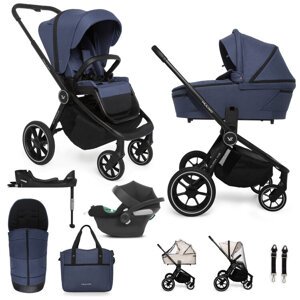 MUUVO SET Kočík 4v1 Quick 4.0 Azure blue set + CYBEX Aton B2 i-Size + základňa