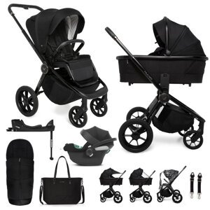 MUUVO SET Kočík 4v1 Quick SE 2 Chromium black set 2v1 + CYBEX Aton B2 i-Size + základňa
