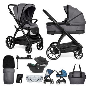MUUVO SET Kočík 4v1 Trick set Iron graphite + CYBEX Aton B2 i-Size + základňa