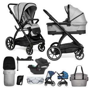 MUUVO SET Kočík 4v1 Trick set Steel grey + CYBEX Aton B2 i-Size + základňa