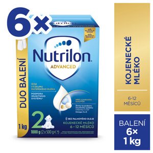 EXP: 11.10.2024 NUTRILON Mlieko následné dojčenské 2 Advanced 6x 1000 g, 6+