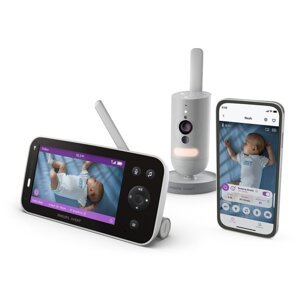 Philips AVENT Videopestúnka Premium Connected rozpoznanie plaču, sledovanie spánku a dychu SCD973