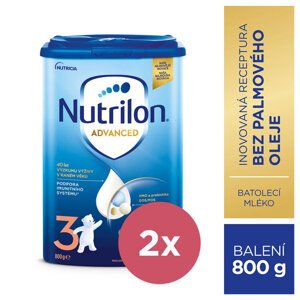2x NUTRILON 3 Batoľacie mlieko 800 g, 12+
