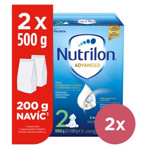 2x NUTRILON 2 Advanced následné dojčenské mlieko 1 kg, 6+