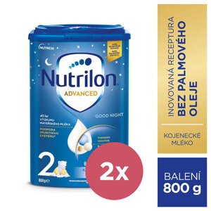 2x NUTRILON 2 Advanced Good Night následné dojčenské mlieko od uk. 6. mesiaca 800 g