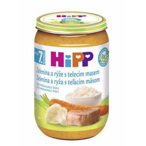 HiPP BIO Zelenina s ryžou a teľacím mäsom 220 g