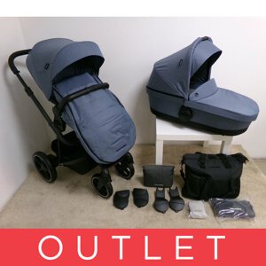 EASYWALKER Set XXL kočík kombinovaný Harvey3 Steel Blue s príslušenstvom