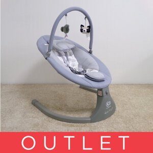 KINDERKRAFT Lehátko hojdacie s melódiou 2v1 Luli grey, do 9 kg