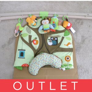 SKIP HOP Deka na hranie 5 hraček, vankúšik Treetop Friends green-brown 0m+