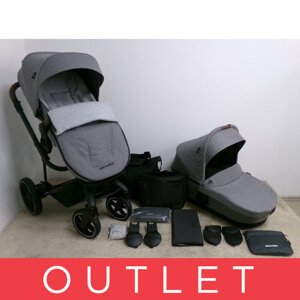 EASYWALKER Set XXL Kočík kombinovaný Harvey3 Exclusive Grey s príslušenstvom