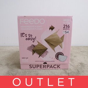 FEEDO Plienky jednorázové MIDI (od 4 do 9 kg), 216 ks, mesačné balenie