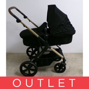KINDERKRAFT Kočík kombinovaný Moov 2 3v1 Pure Black - penové kolesá